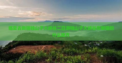 临夏去新疆独山子大峡谷二日游
