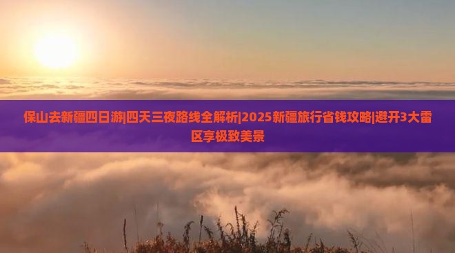 保山去新疆四日游