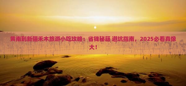 黄南到新疆禾木旅游小吃