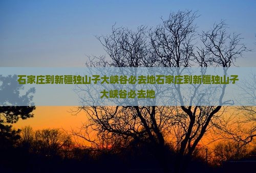 石家庄到新疆独山子大峡谷必去地
