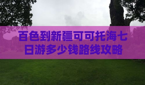 百色到新疆可可托海七日游