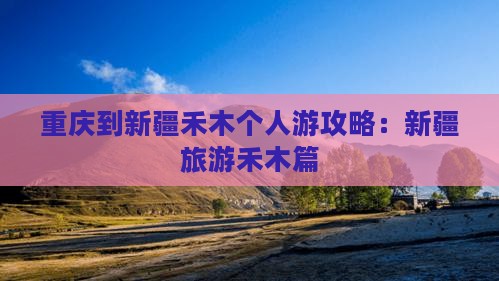 重庆到新疆禾木个人游