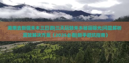 海南去新疆禾木三日游