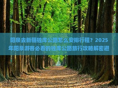 阳泉去新疆独库公路团体旅游
