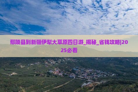 鄢陵县到新疆伊犁大草原四日游