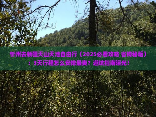 忻州去新疆天山天池自由行