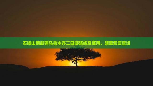 石嘴山到新疆乌鲁木齐二日游
