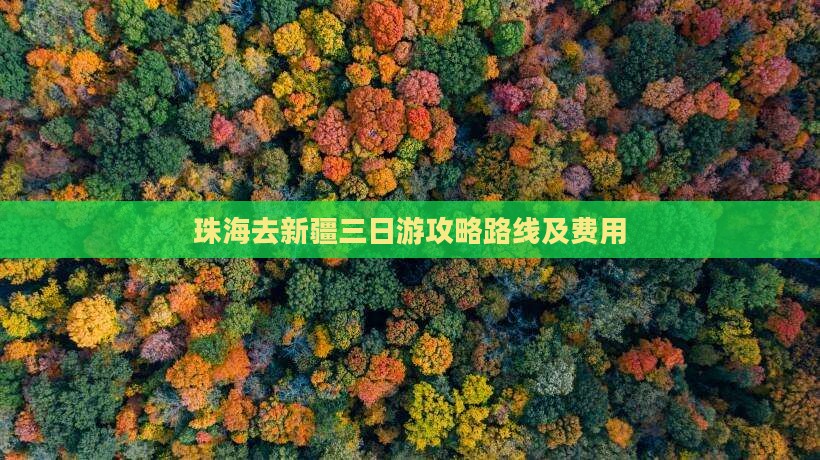 珠海去新疆三日游