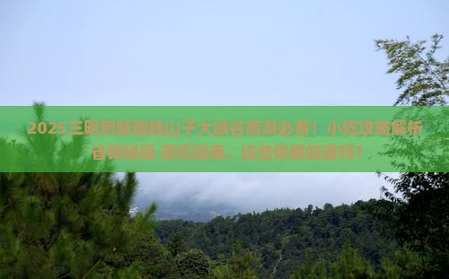 三明到新疆独山子大峡谷旅游小吃