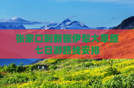张家口到新疆伊犁大草原七日游