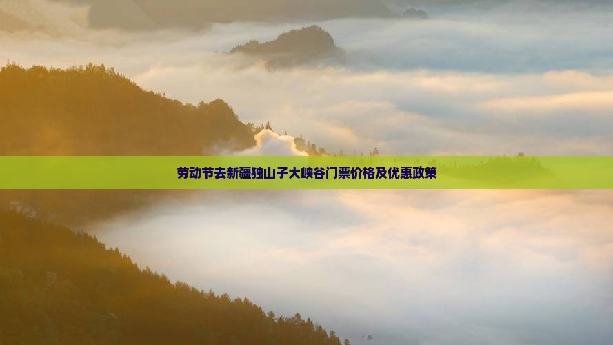 劳动节去新疆独山子大峡谷门票