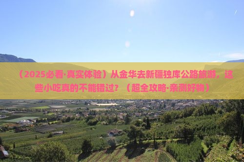 金华到新疆独库公路旅游小吃