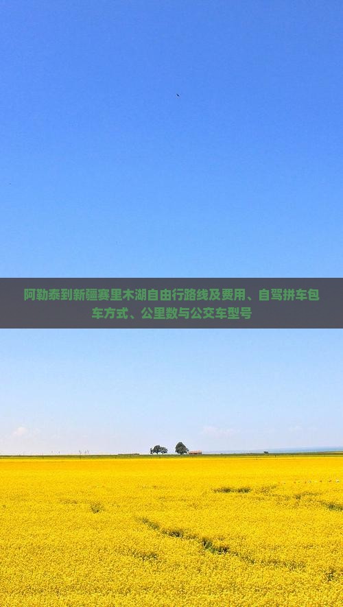 阿勒泰到新疆赛里木湖自由行