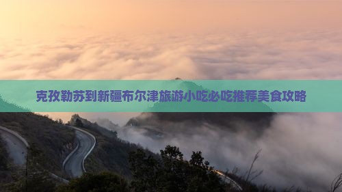 克孜勒苏到新疆布尔津旅游小吃