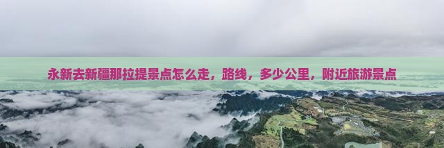 永新去新疆那拉提景点