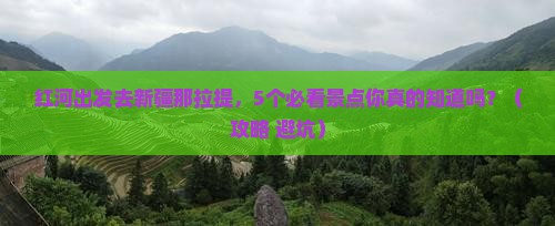 红河去新疆那拉提旅行社
