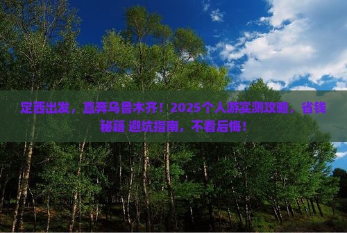 定西去新疆乌鲁木齐个人游