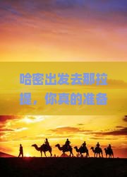 哈密去新疆那拉提个人游