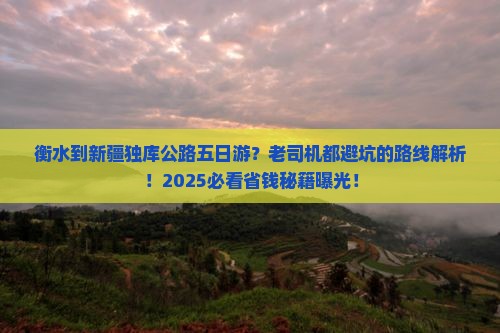 衡水到新疆独库公路五日游