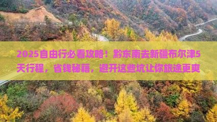 黔东南去新疆布尔津自由团