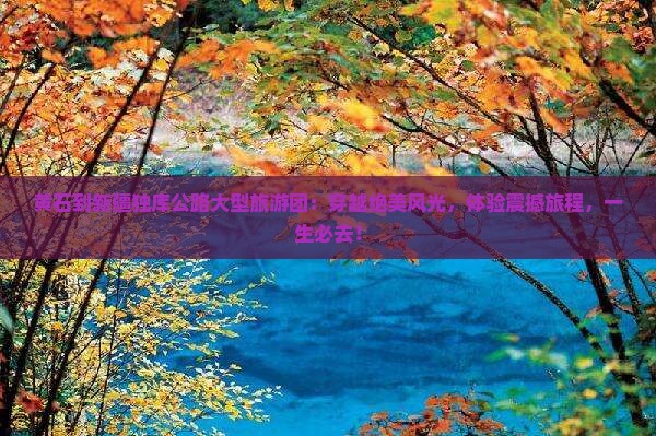 黄石到新疆独库公路大型旅游团
