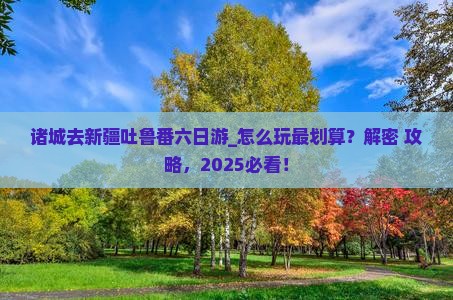 诸城去新疆吐鲁番六日游