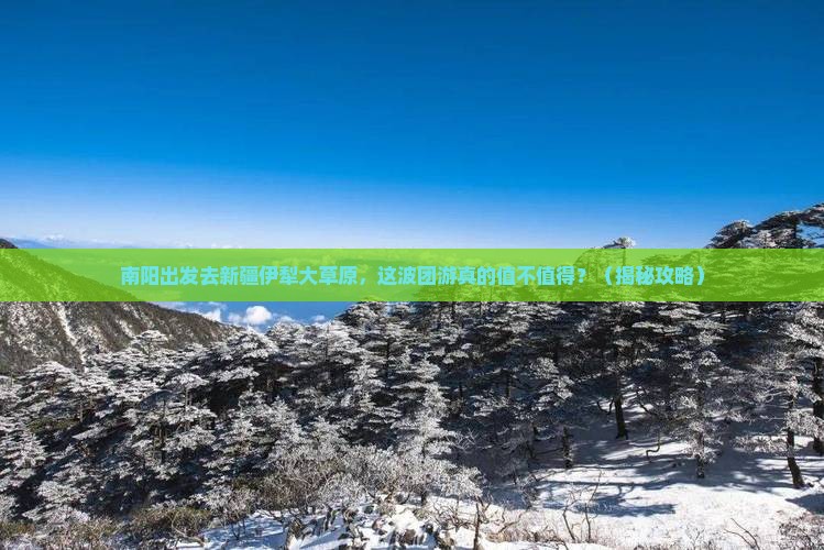 南阳到新疆伊犁大草原团体旅游