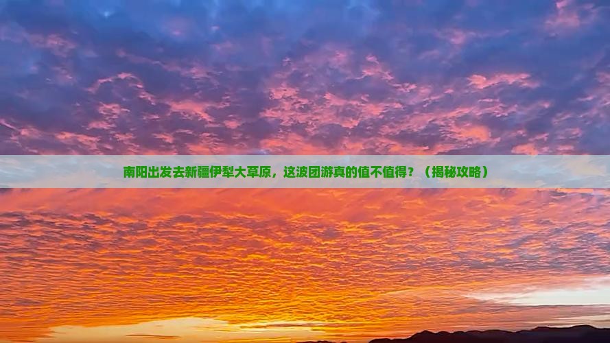 南阳到新疆伊犁大草原团体旅游