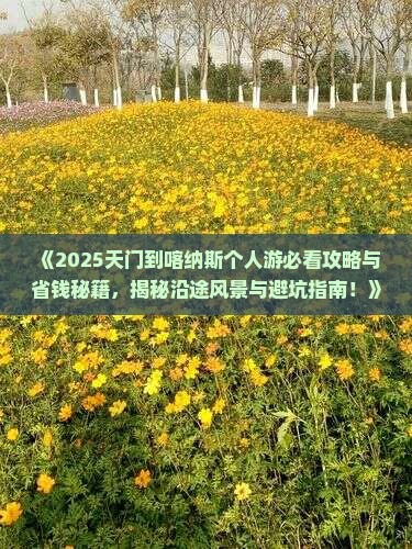 天门到新疆喀纳斯个人游