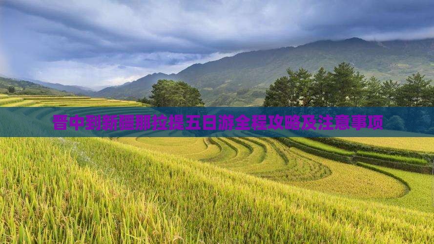 晋中到新疆那拉提五日游