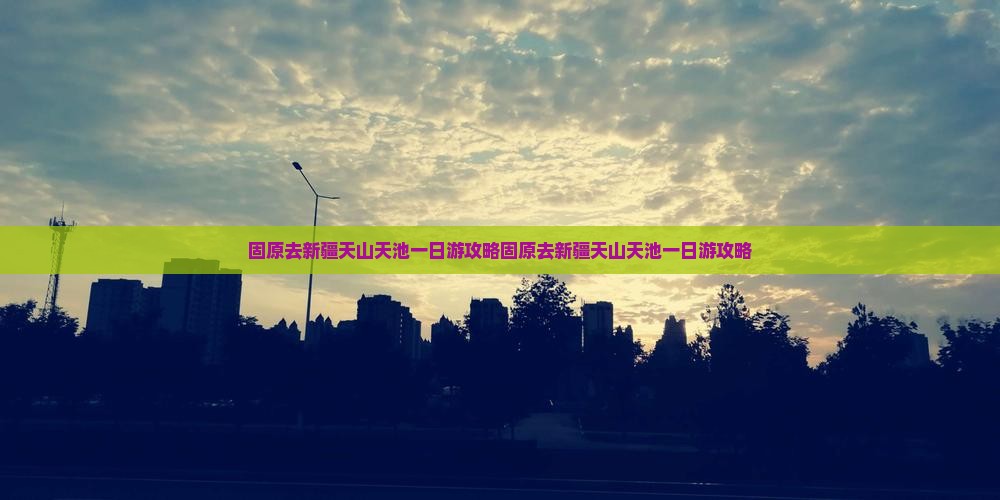 固原去新疆天山天池一日