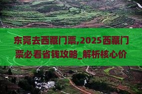 东莞去西藏门票