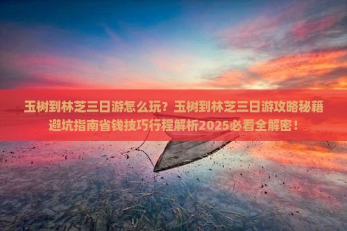 玉树到西藏林芝三日游