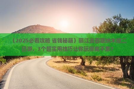 丽江去西藏纳木措二日游