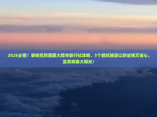攀枝花到西藏大昭寺旅行社