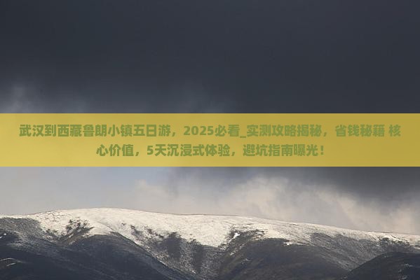 武汉到西藏鲁朗小镇五日游