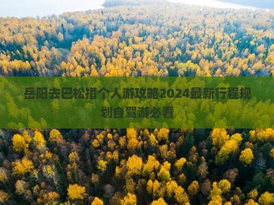 岳阳去西藏巴松措个人游