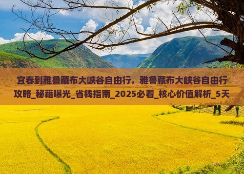 宜春到西藏雅鲁藏布大峡谷自由行