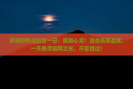 庆阳到西藏布达拉宫一日