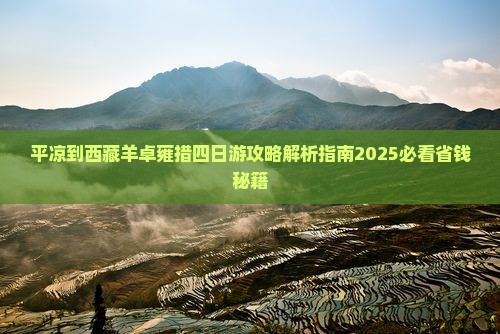平凉到西藏羊卓雍措四日游