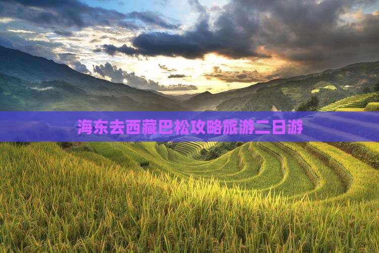 海东去西藏巴松措二日游