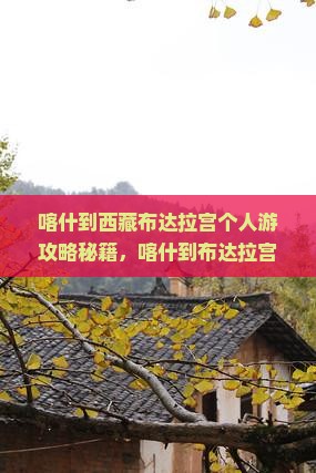 喀什到西藏布达拉宫个人游