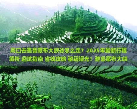 周口去西藏雅鲁藏布大峡谷旅行社