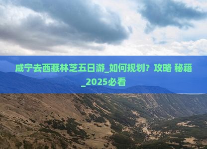 咸宁去西藏林芝五日游