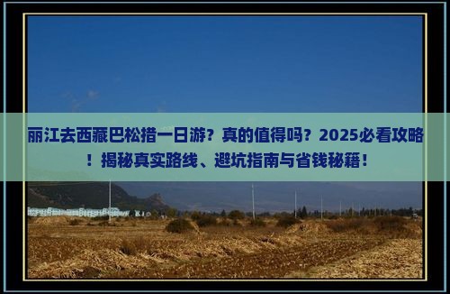 丽江去西藏巴松措一日