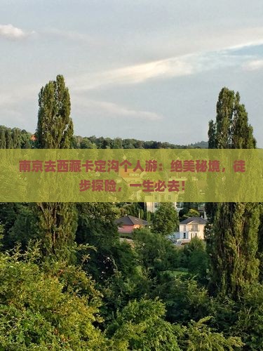 南京去西藏卡定沟个人游