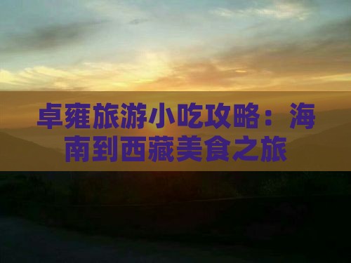海南到西藏羊卓雍措旅游小吃