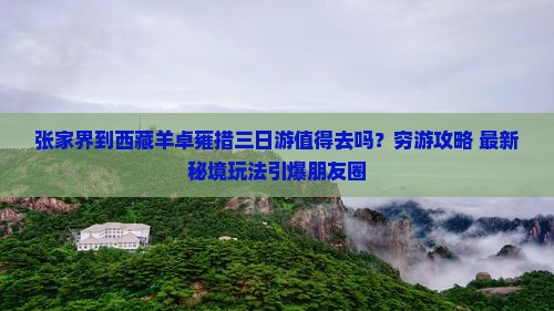 张家界到西藏羊卓雍措三日游