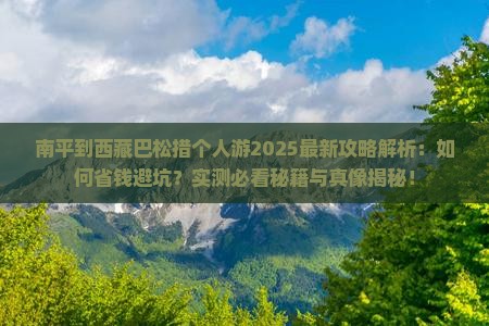 南平到西藏巴松措个人游