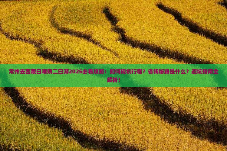常州去西藏日喀则二日游